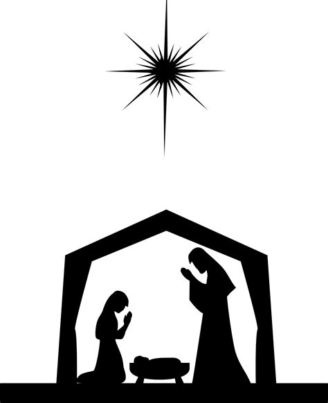 Nativity Silhouette Template